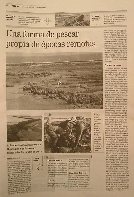 La Asociación JARIFE organiza talleres sobre los corrales de pesca. (Diario de Cádiz)